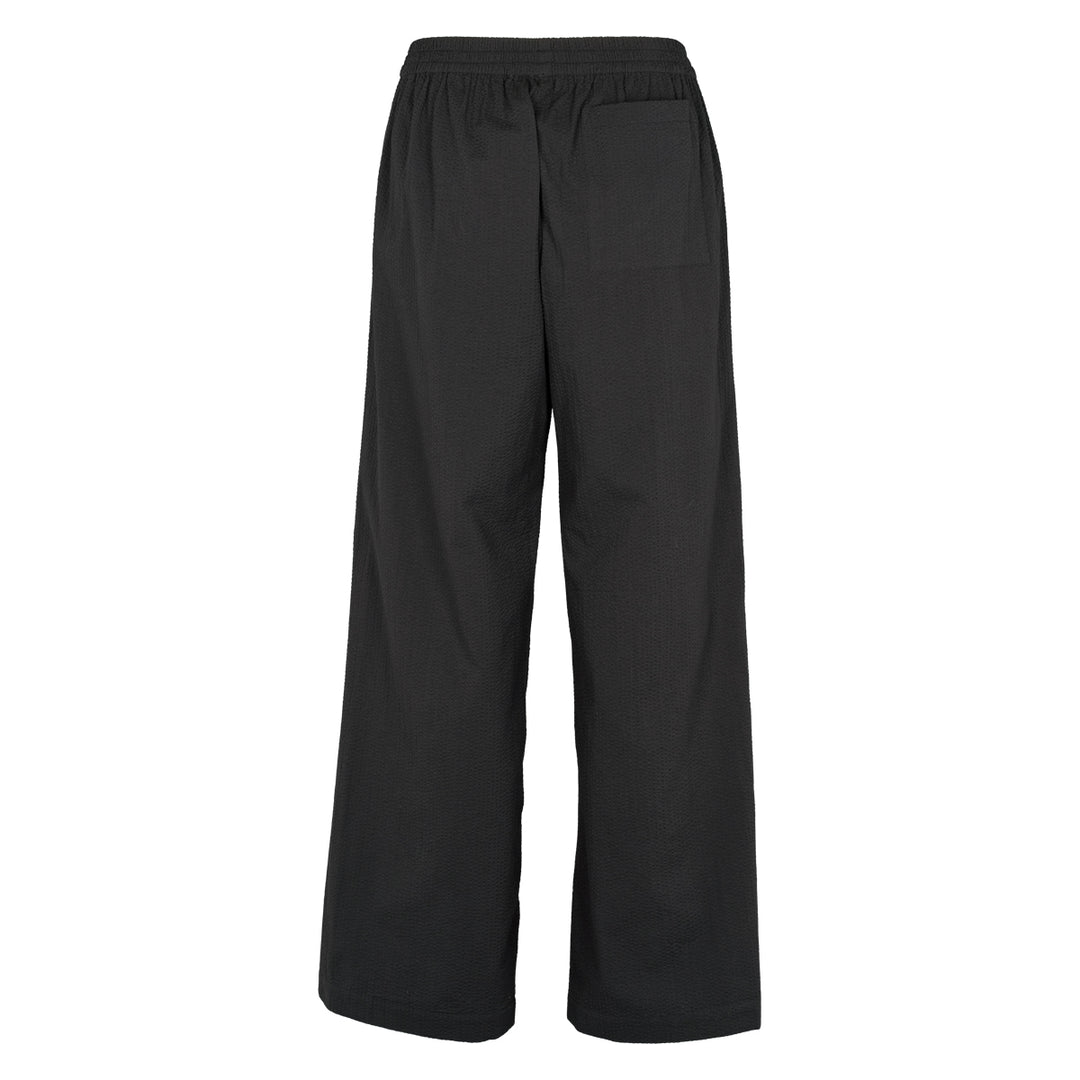 Conservandum SEERSUCKER wide leg bukser Bukser Black 019400706