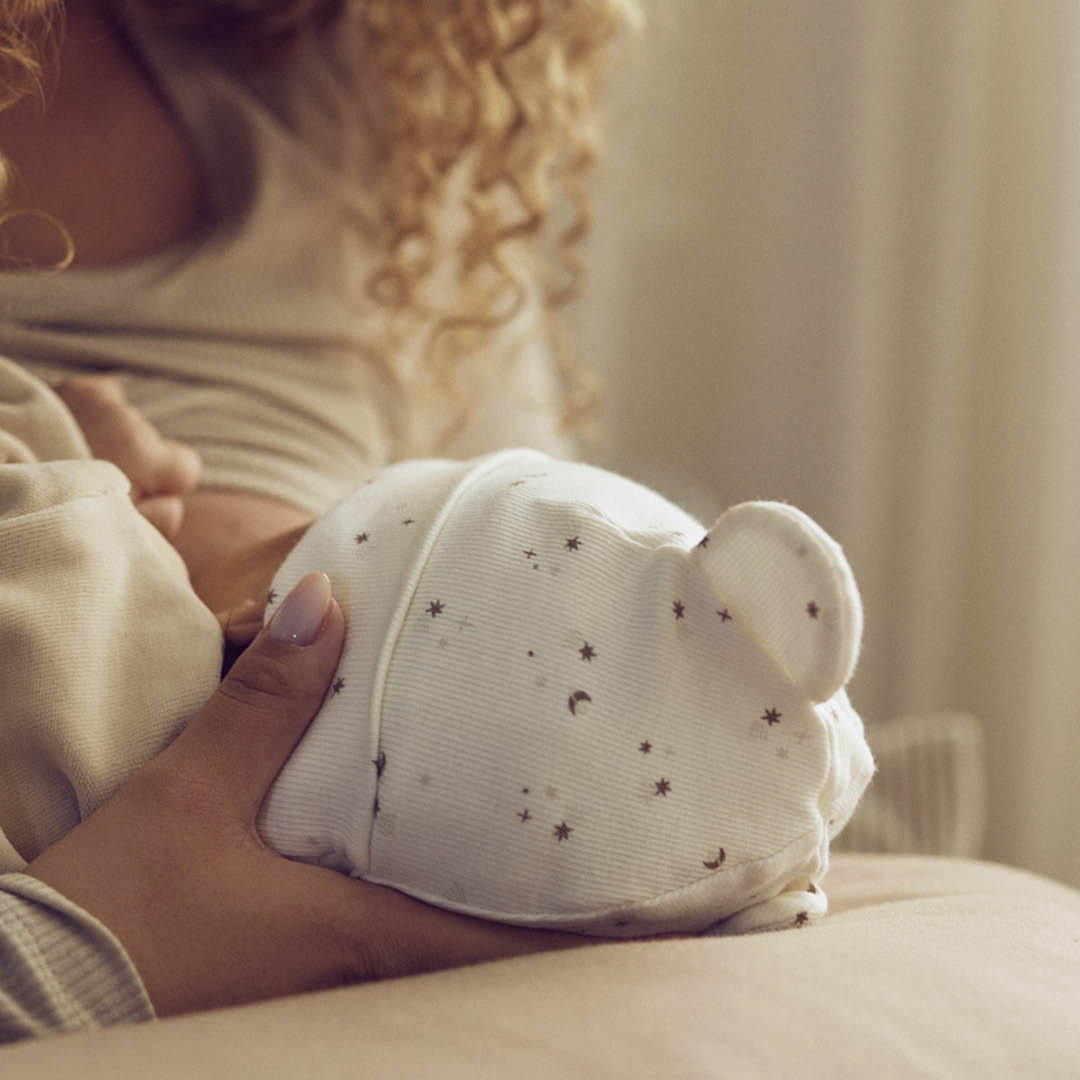 müsli SPARKLE rib bjørne hat med ører Huer Balsam cream/ Walnut/ Oat 690000320