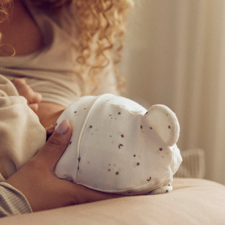 müsli SPARKLE rib bjørne hat med ører Huer Balsam cream/ Walnut/ Oat 690000320