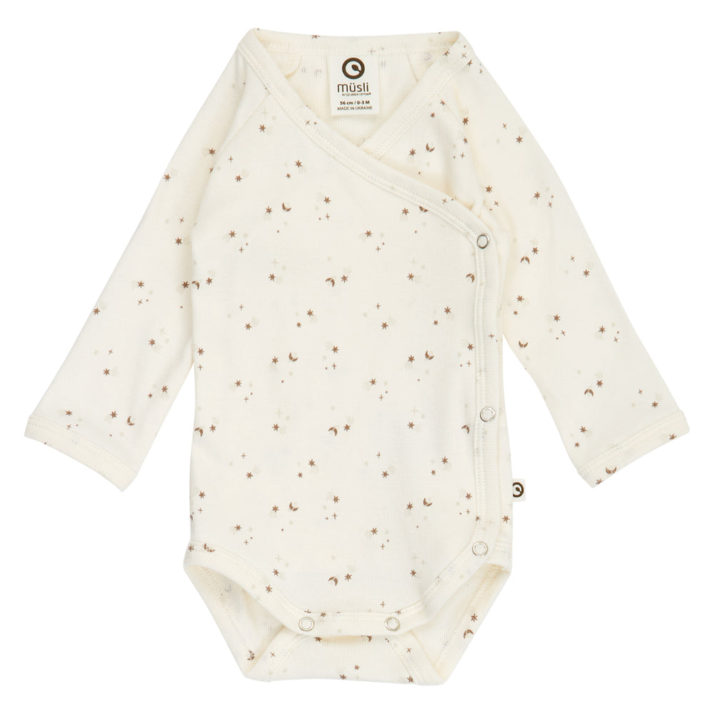 müsli SPARKLE rib body med kryds lukning Bodystockings Balsam cream/ Walnut/ Oat 690000320