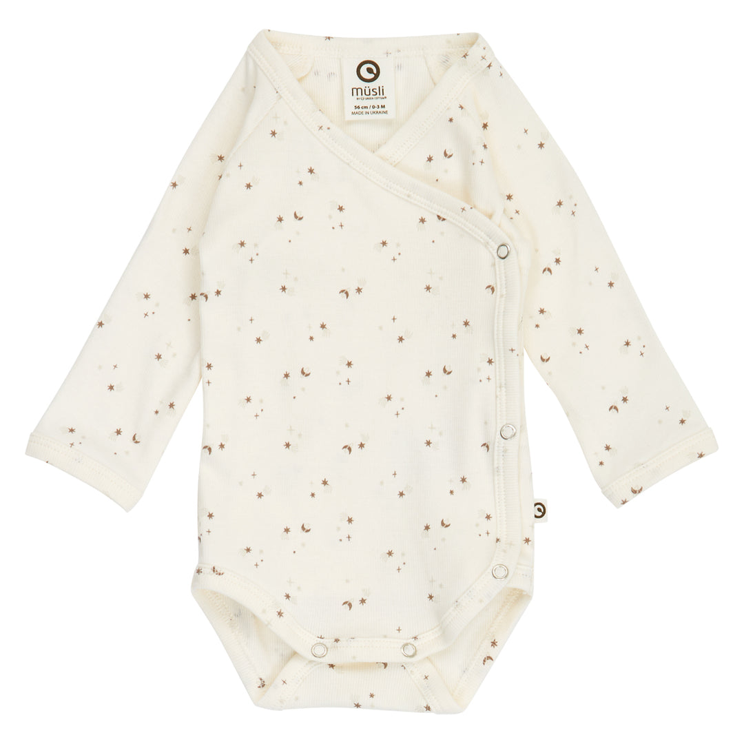 müsli SPARKLE rib body med kryds lukning Bodystockings Balsam cream/ Walnut/ Oat 690000320