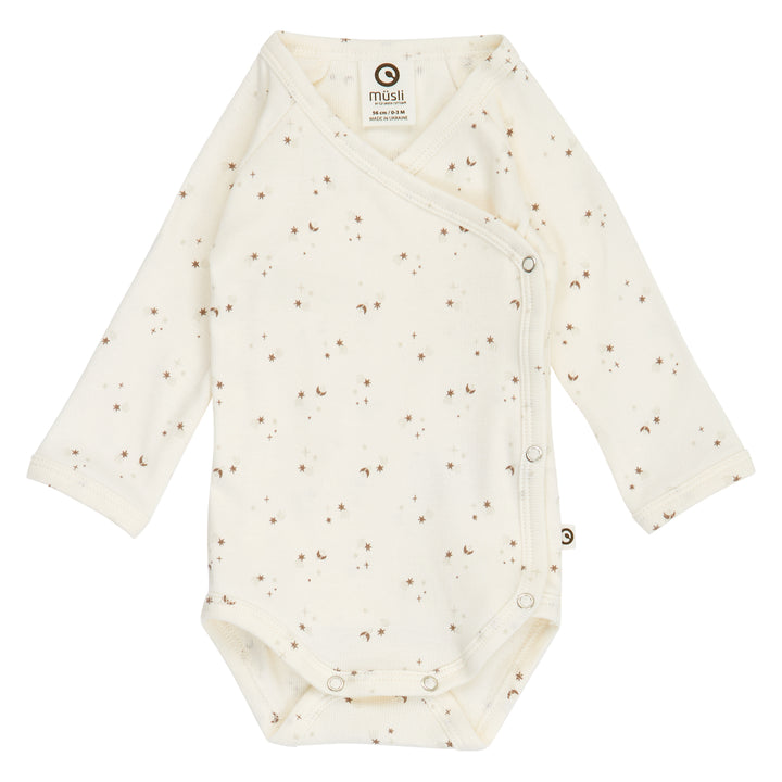 müsli SPARKLE rib body med kryds lukning Bodystockings Balsam cream/ Walnut/ Oat 690000320