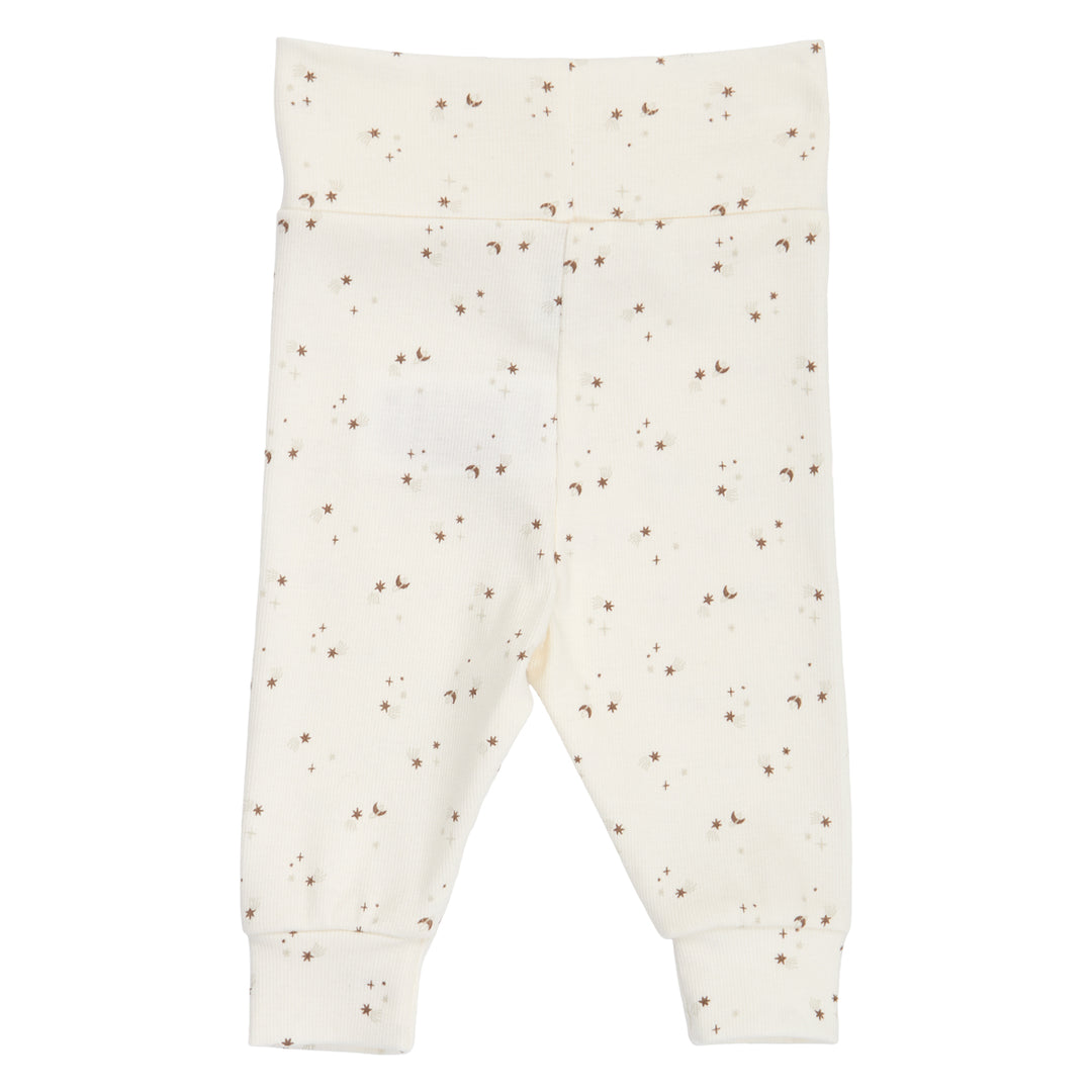 müsli SPARKLE rib bukser med stjerner Bukser Balsam cream/ Walnut/ Oat 690000320