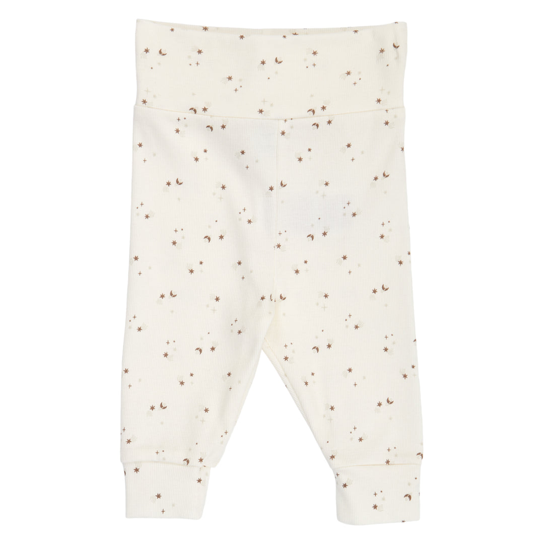 müsli SPARKLE rib bukser med stjerner Bukser Balsam cream/ Walnut/ Oat 690000320