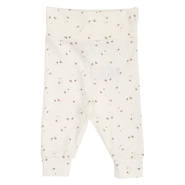 müsli SPARKLE rib bukser med stjerner Bukser Balsam cream/ Walnut/ Oat 690000320
