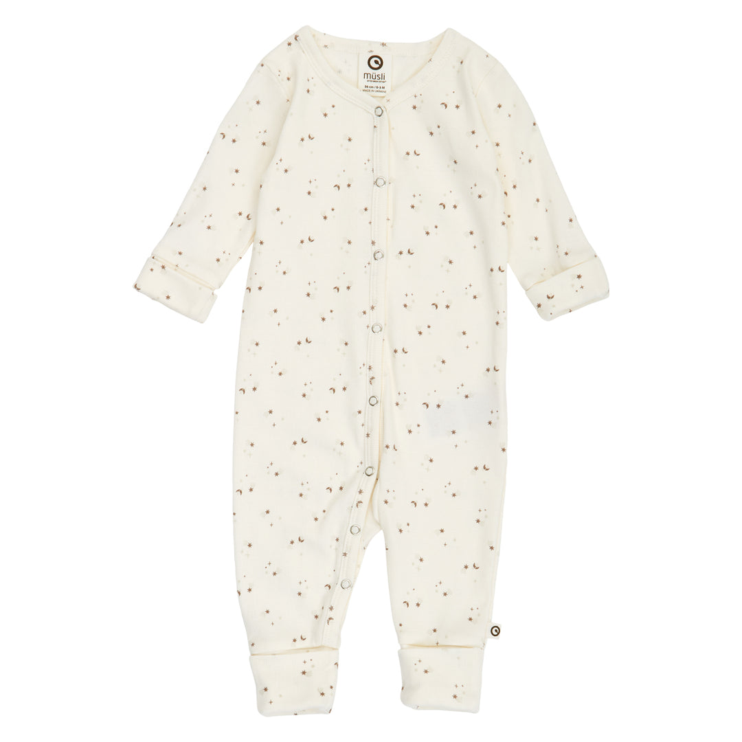 müsli SPARKLE rib heldragt med fødder Bodystockings Balsam cream/ Walnut/ Oat 690000320
