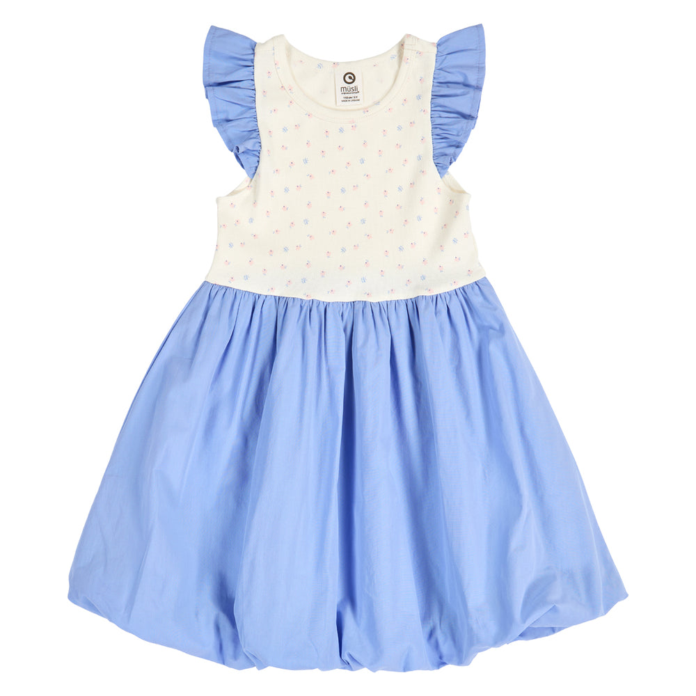 müsli SPRING bubble kjole Kjoler Tofu/ Nectar/ shell blue 690000313