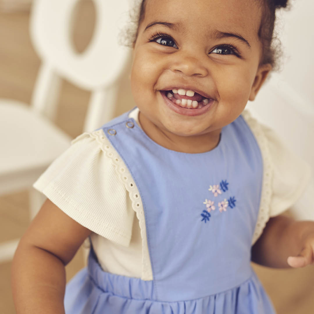 müsli SPRING pinafore kjole Kjoler Shell blue 016392901