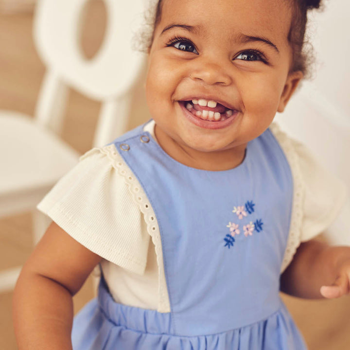 müsli SPRING pinafore kjole Kjoler Shell blue 016392901