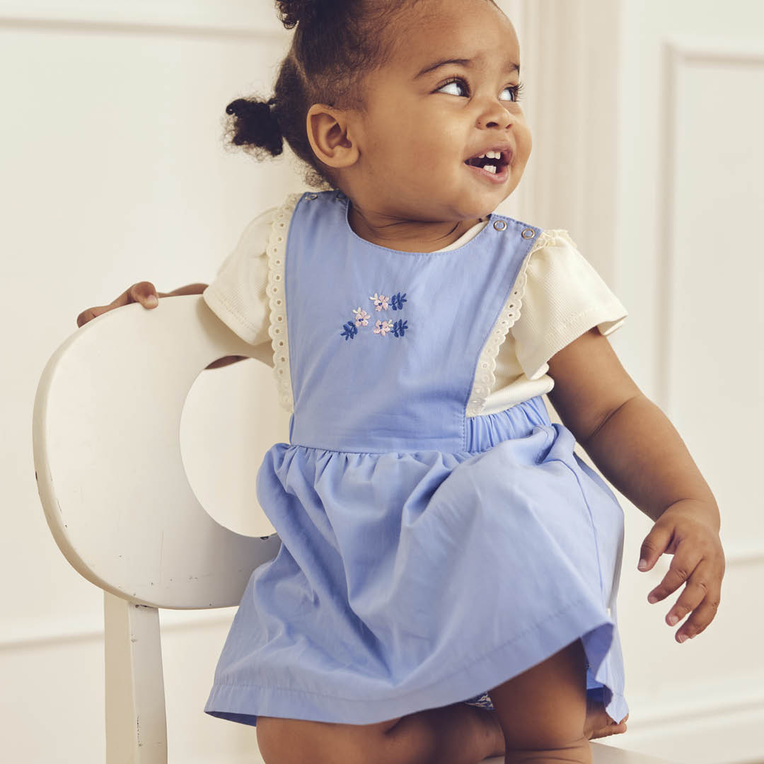 müsli SPRING pinafore kjole Kjoler Shell blue 016392901