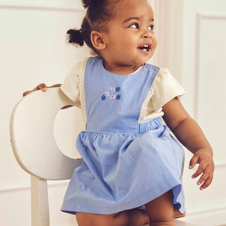 müsli SPRING pinafore kjole Kjoler Shell blue 016392901