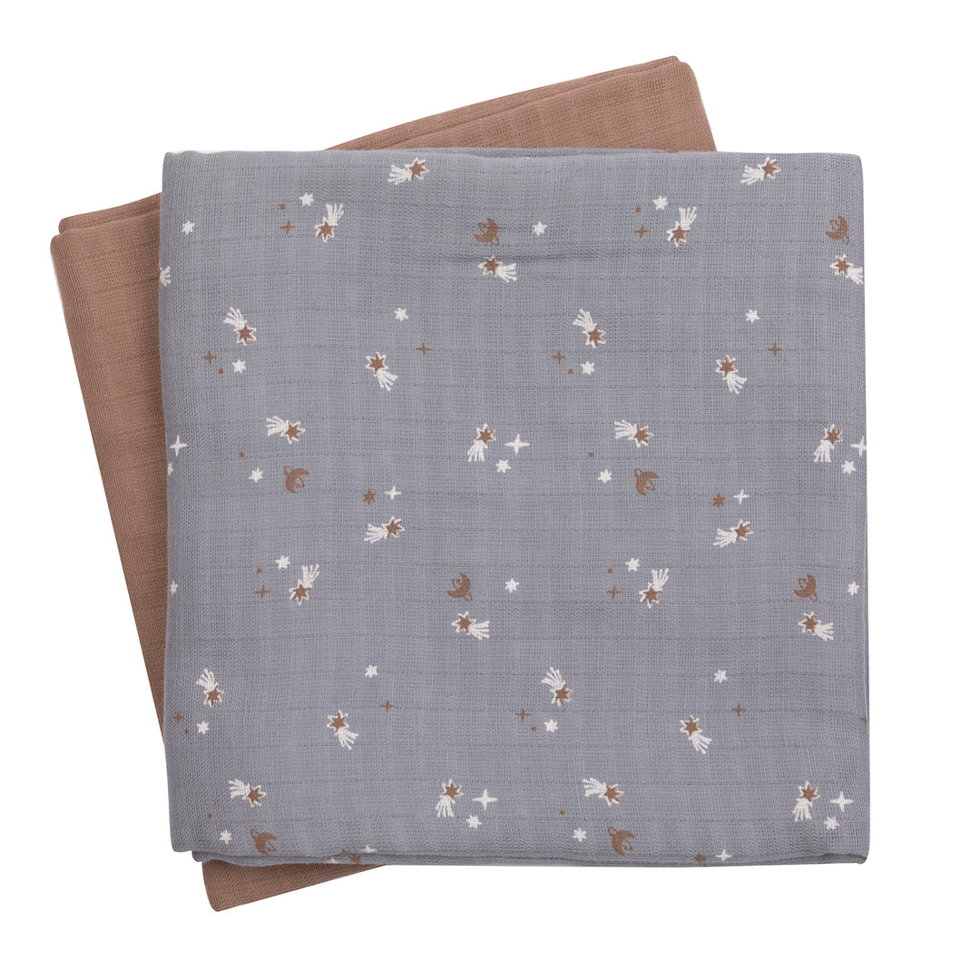 müsli STARS Stofble 2-pak Pusleting Jasmin blue/ Balsam cream/ Walnut 690000318