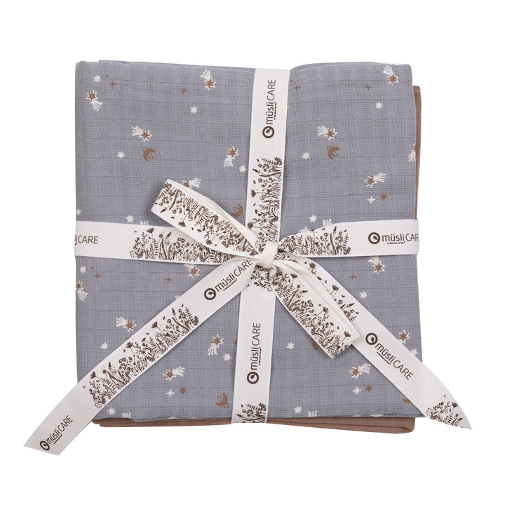 müsli STARS Stofble 2-pak Pusleting Jasmin blue/ Balsam cream/ Walnut 690000318