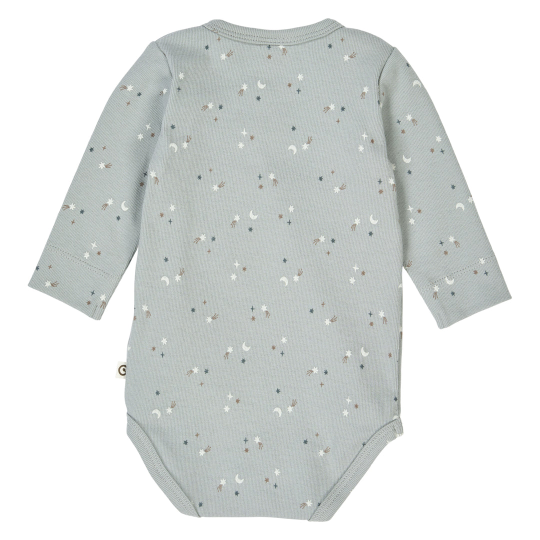 müsli STARS rib body med kryds lukning Bodystockings Jasmin blue/ Walnut/ Stormy blue 690000271