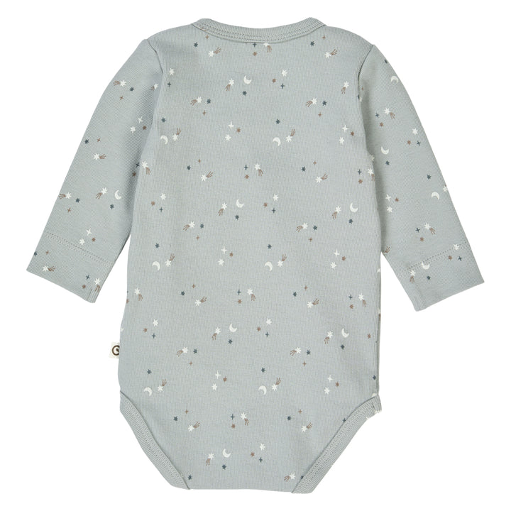 müsli STARS rib body med kryds lukning Bodystockings Jasmin blue/ Walnut/ Stormy blue 690000271