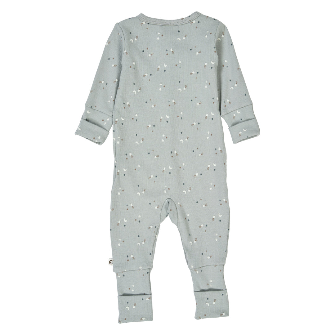 müsli STARS rib heldragt med fødder Bodystockings Jasmin blue/ Walnut/ Stormy blue 690000271