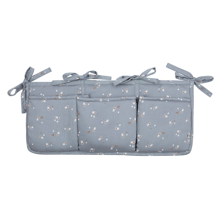 müsli STARS sengelomme/ organizer Pusleting Jasmin blue/ Balsam cream/ Walnut 690000318