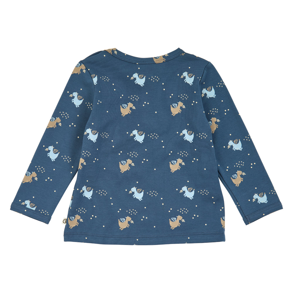 müsli STORYBOOK bluse Langærmet bluse Navy/ Soft blue/ Walnut 690000336