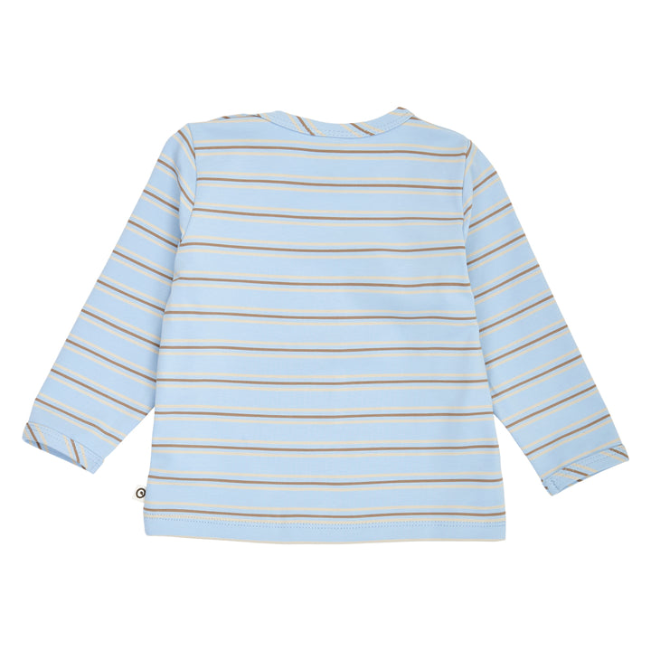 müsli STORYBOOK stribet bluse Langærmet bluse Soft blue/ Walnut/ Oak 690000332