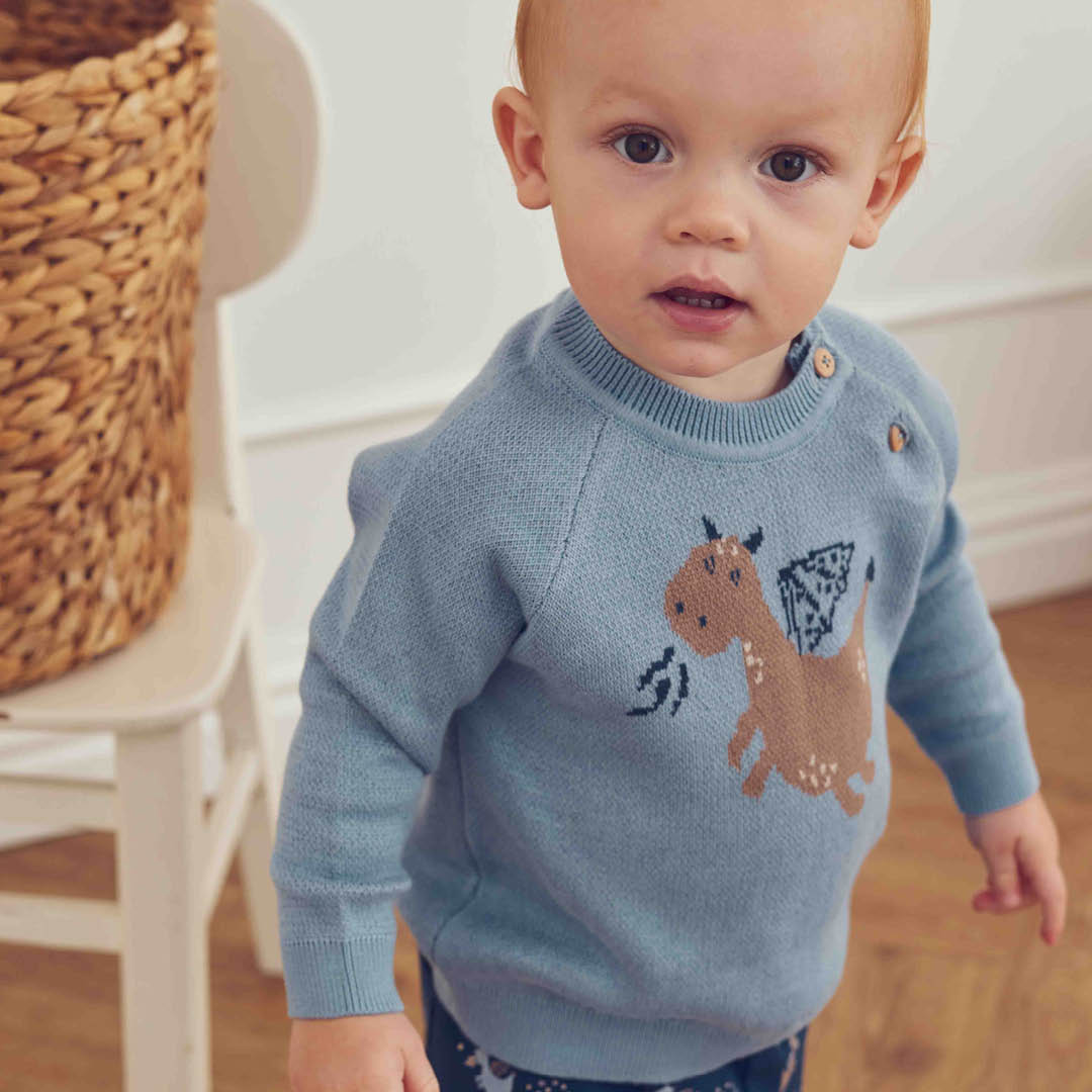 müsli STORYBOOK striktrøje Langærmet bluse Soft blue 016401601