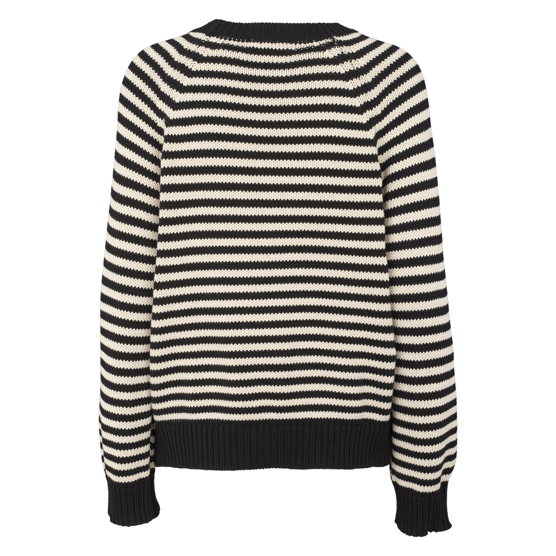 Conservandum STRIPE KNIT strik trøje Sweatshirt Black 019400706