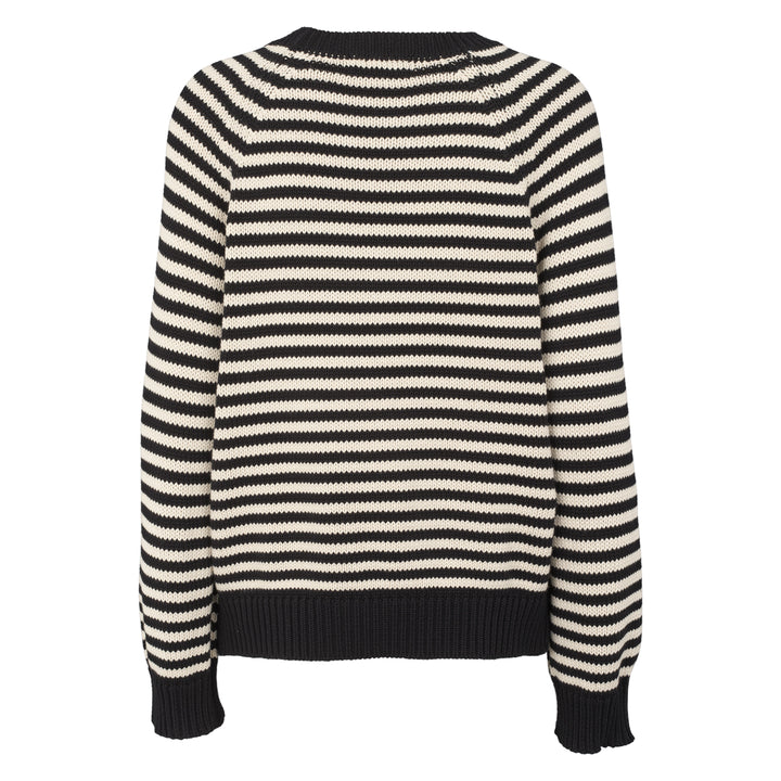 Conservandum STRIPE KNIT strik trøje Sweatshirt Black 019400706