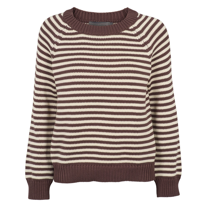 Conservandum STRIPE KNIT strik trøje Sweatshirt French Roast 019101200