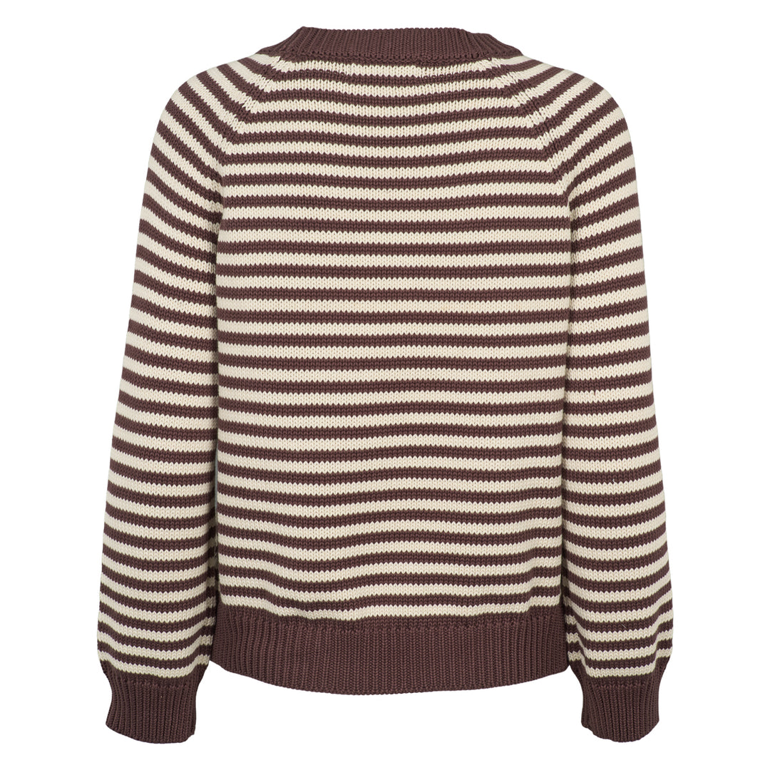 Conservandum STRIPE KNIT strik trøje Sweatshirt French Roast 019101200
