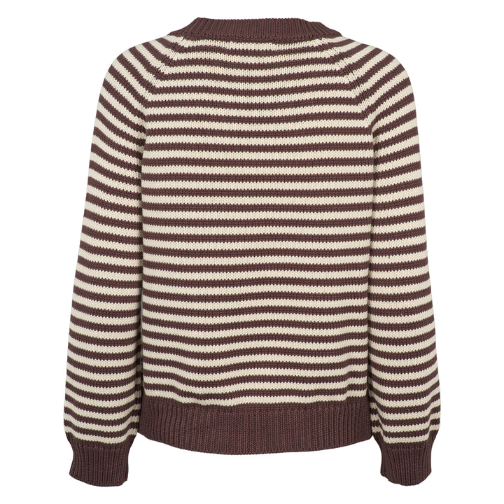 Conservandum STRIPE KNIT strik trøje Sweatshirt French Roast 019101200