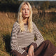 Conservandum STRIPE KNIT strik trøje Sweatshirt French Roast 019101200