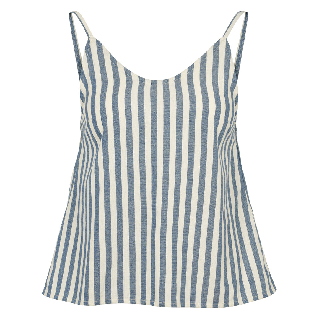 Conservandum STRIPE WOVEN top T-shirt Blue / White 690000274
