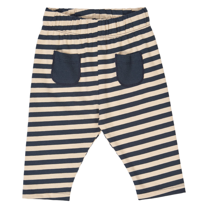 müsli STRIPE bukser med forlommer Bukser Oak/ Night blue 690000267
