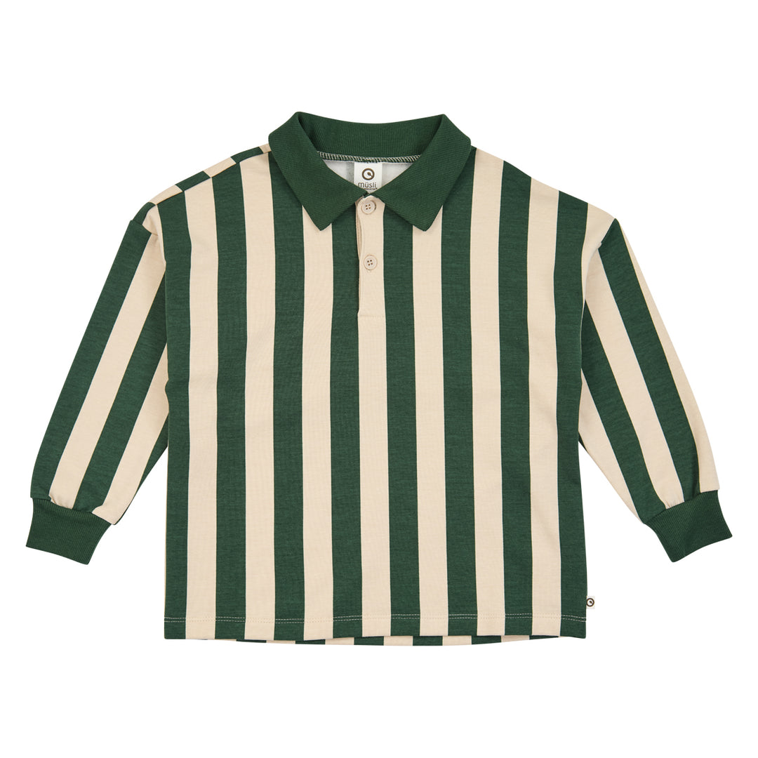 müsli STRIPE polo bluse Langærmet bluse Oak/ Forest green 690000335