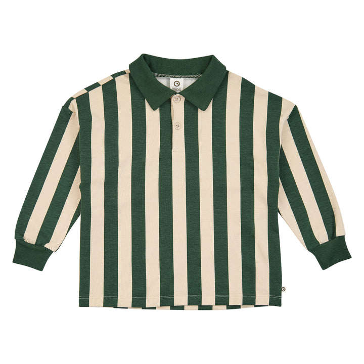 müsli STRIPE polo bluse Langærmet bluse Oak/ Forest green 690000335