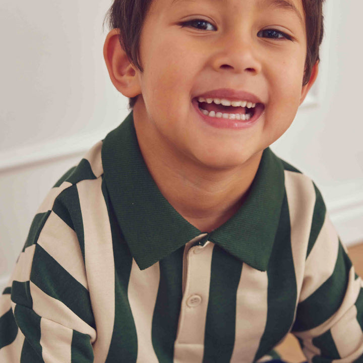 müsli STRIPE polo bluse Langærmet bluse Oak/ Forest green 690000335