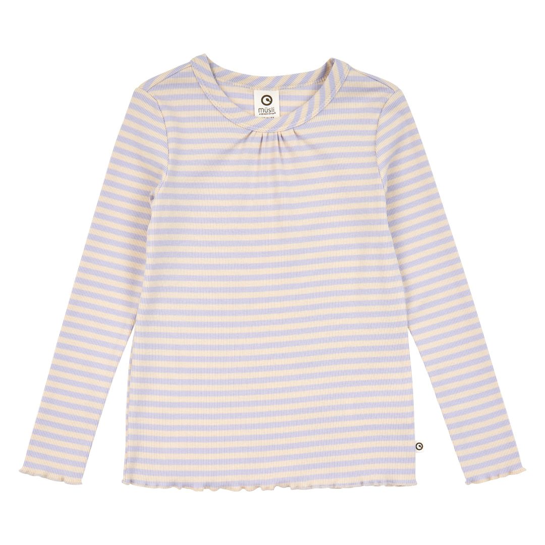 müsli STRIPE rib langærmet bluse Langærmet bluse Oak/ Mauve 690000345