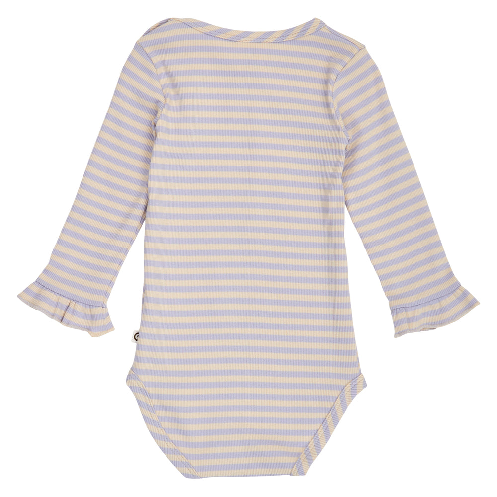 müsli STRIPE rib langærmet body Bodystockings Oak/ Mauve 690000345
