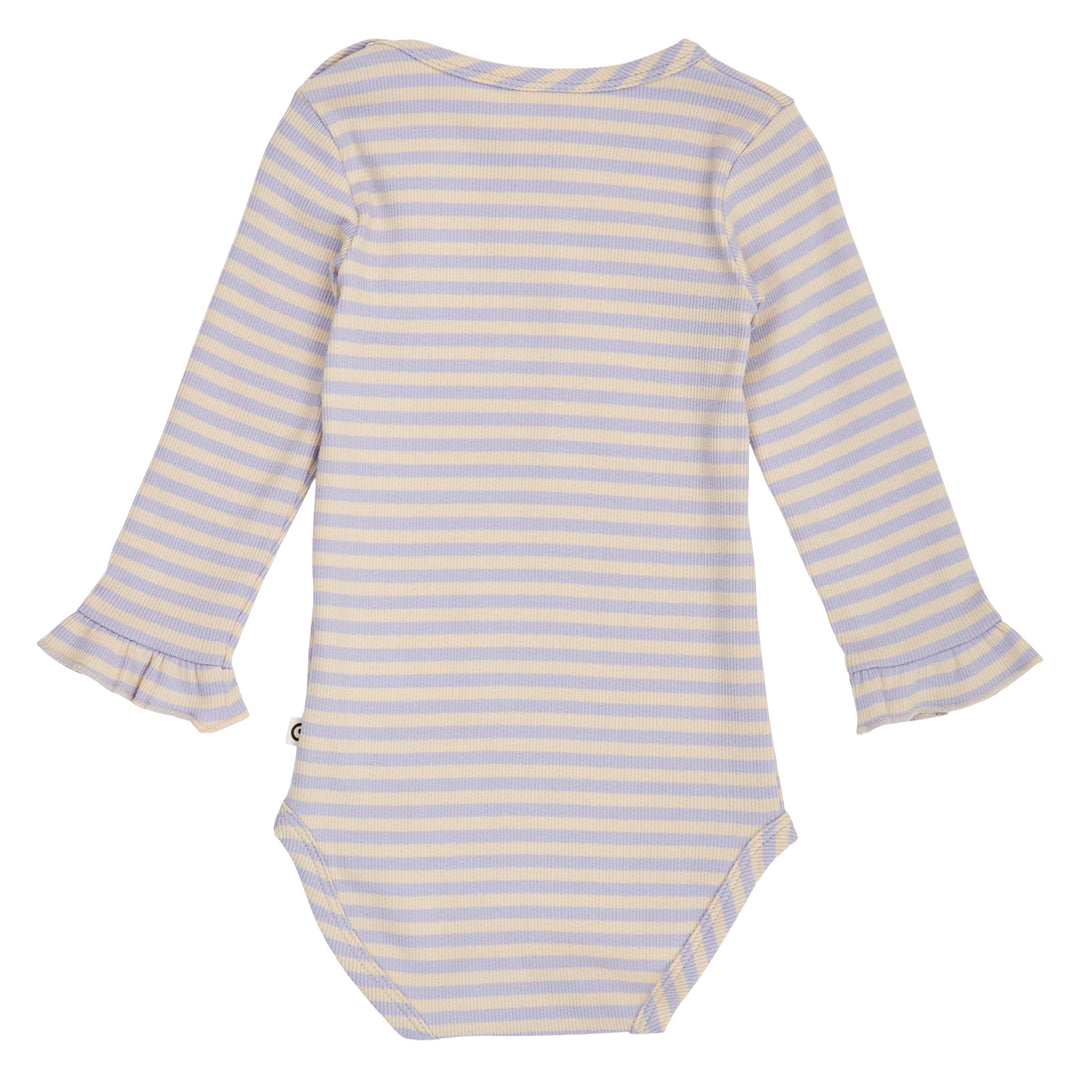 müsli STRIPE rib langærmet body Bodystockings Oak/ Mauve 690000345