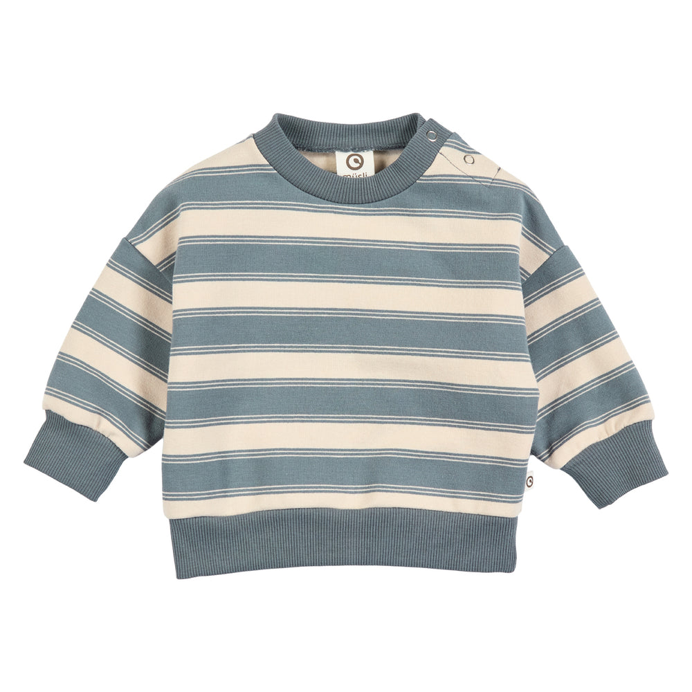 müsli STRIPE sweat sæt Bodystockings Oak/ Stormy blue 690000263