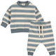 müsli STRIPE sweat sæt Bodystockings Oak/ Stormy blue 690000263