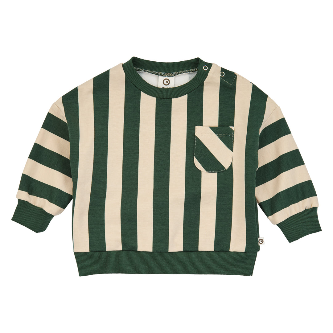 müsli STRIPE sweattrøje Langærmet bluse Oak/ Forest green 690000335