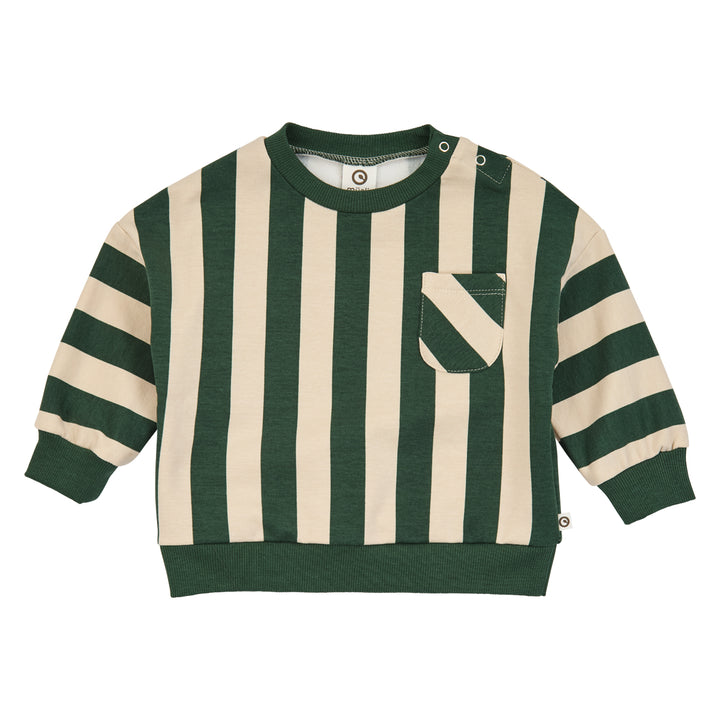 müsli STRIPE sweattrøje Langærmet bluse Oak/ Forest green 690000335