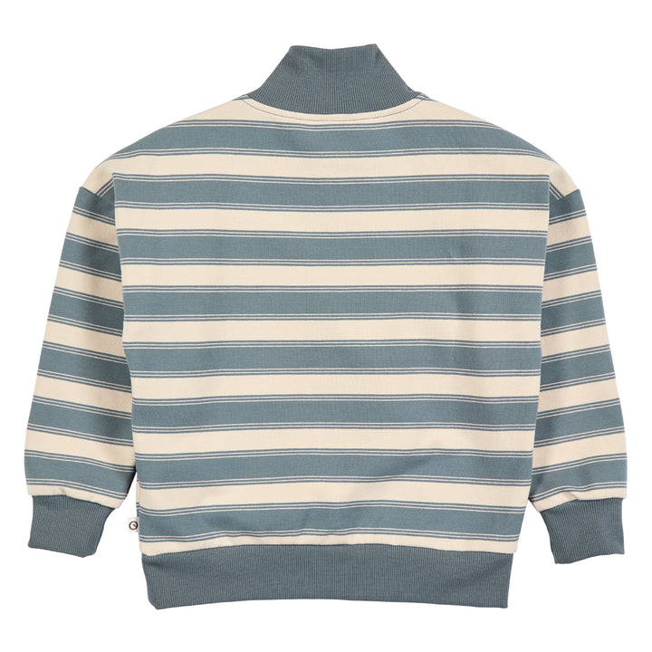 müsli STRIPE trøje med lynlås Langærmet bluse Oak/ Stormy blue 690000263