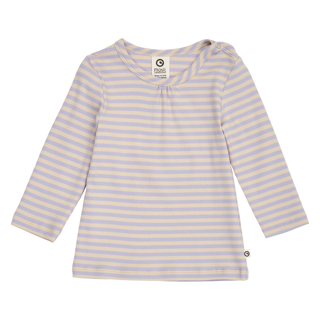 müsli STRIP rib bluse Langærmet bluse Oak/ Mauve 690000345