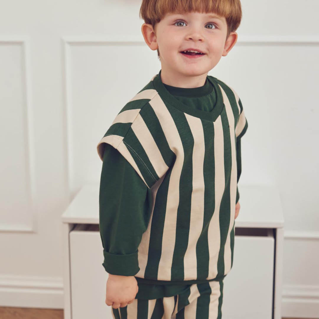 müsli STRIP sweat vest Langærmet bluse Oak/ Forest green 690000335