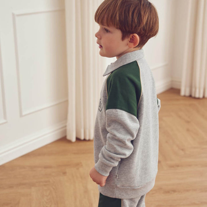 müsli SUPERFAN sweat polo Langærmet bluse Pale greymarl 207670000