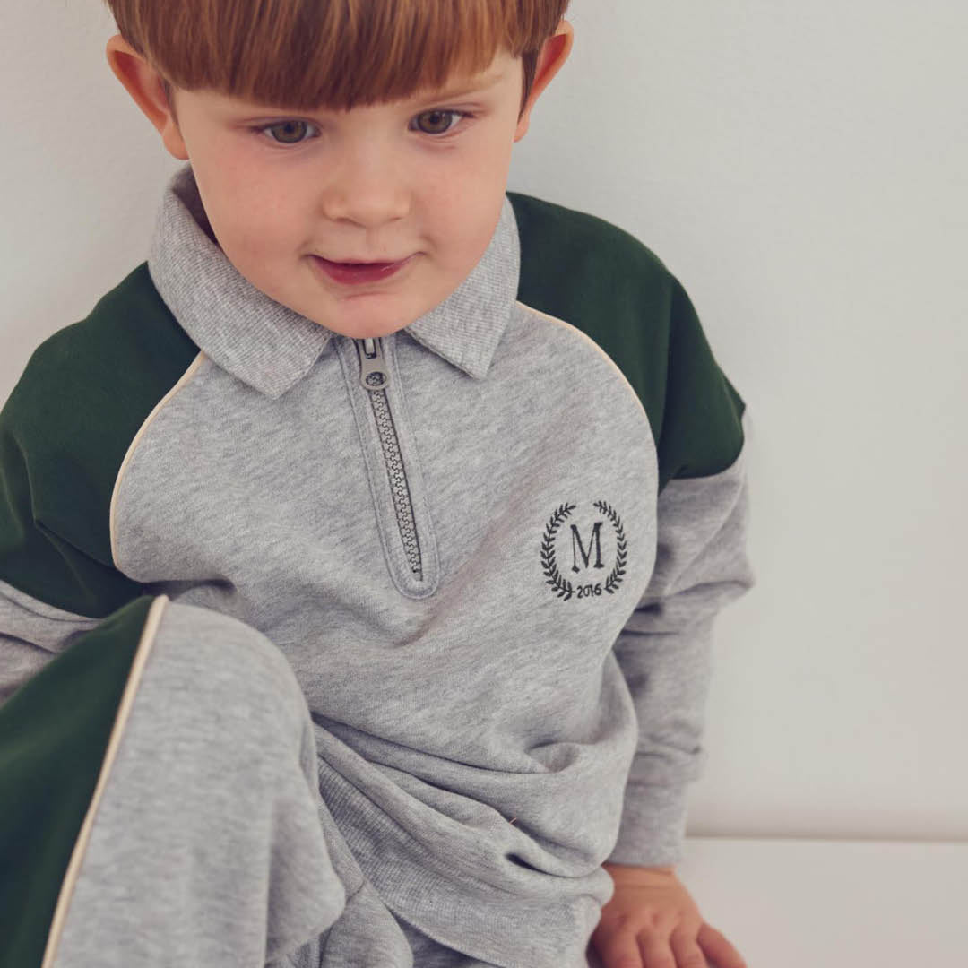 müsli SUPERFAN sweat polo Langærmet bluse Pale greymarl 207670000