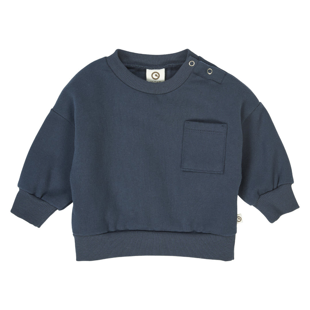 müsli SWEAT trøje med brystlomme Langærmet bluse Night blue 019402301