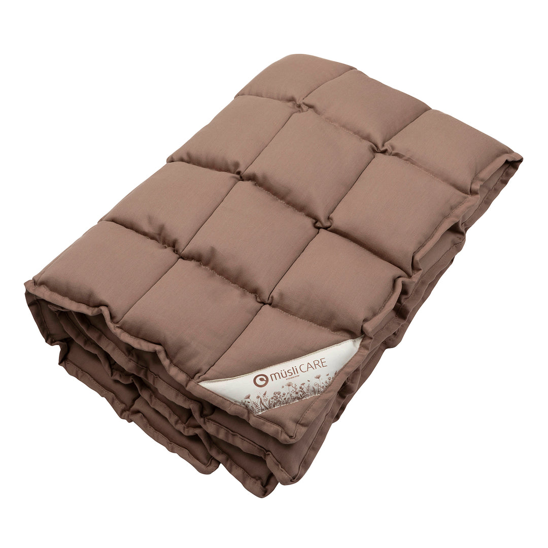 müsli Satinvævet kapok dyne - JUNIOR 100x140 cm Sengetøj Walnut 017080802
