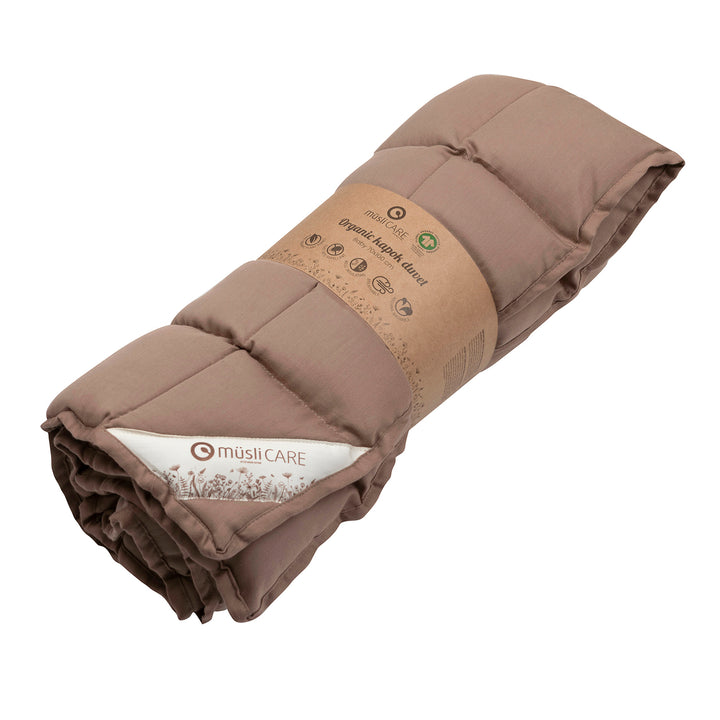 müsli Satinvævet kapok dyne - JUNIOR 100x140 cm Sengetøj Walnut 017080802